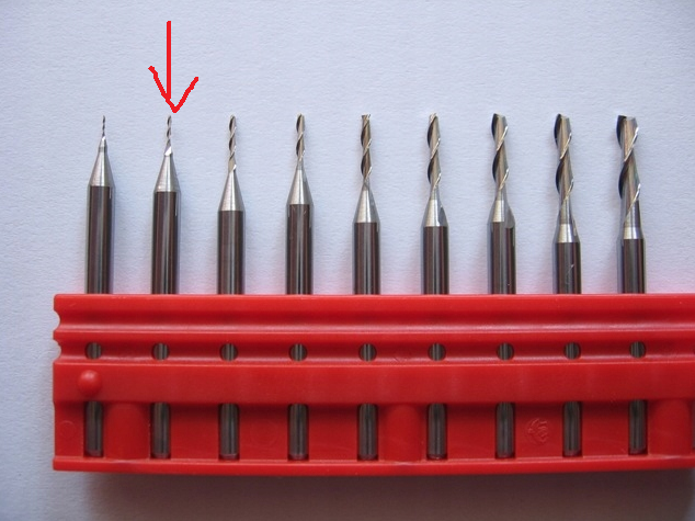 Frez 0,8mm mocowanie 3,175mm 5mm/38mm