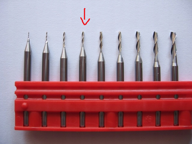 Frez 1,2mm mocowanie 3,175mm 7mm/38mm