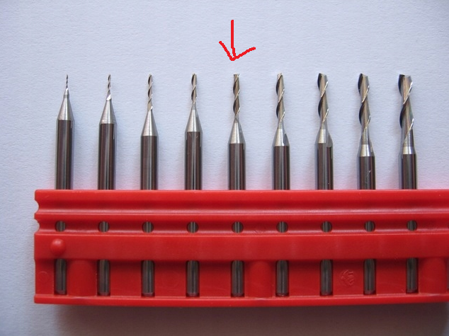 Frez 1,5mm mocowanie 3,175mm 8mm/38mm